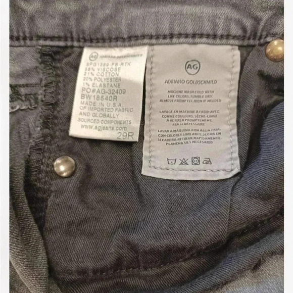 Adriano Goldschmied Super Skinny  Ankle Black Wash Jeans Size 29R - Picture 5 of 9